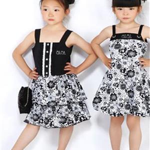 夏装男童女童套装 短袖+中裤 韩版儿童针织套装 熊猫卡通儿童套装