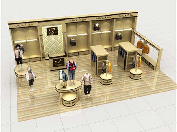 泰迪熊时尚童装店铺展示