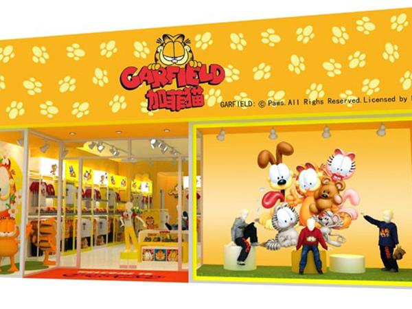 加菲猫时尚童装店铺展示