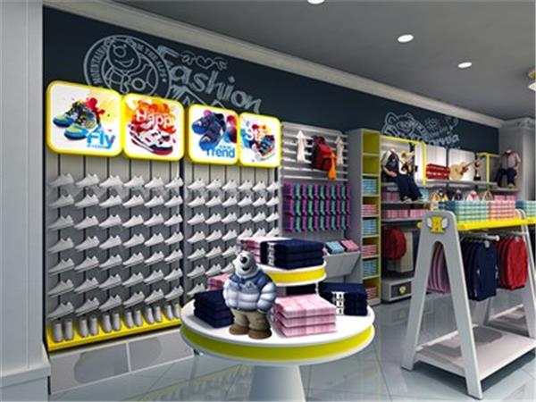 特步时尚童装店铺展示