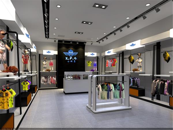 小瓶盖时尚童装店铺展示