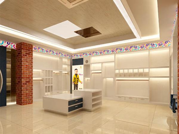 跳格子时尚童装店铺展示